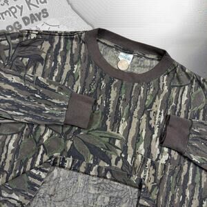 True vintage Single Stitch RedHead RealTree Graphic Brown & Camo Long Sleeve Tee